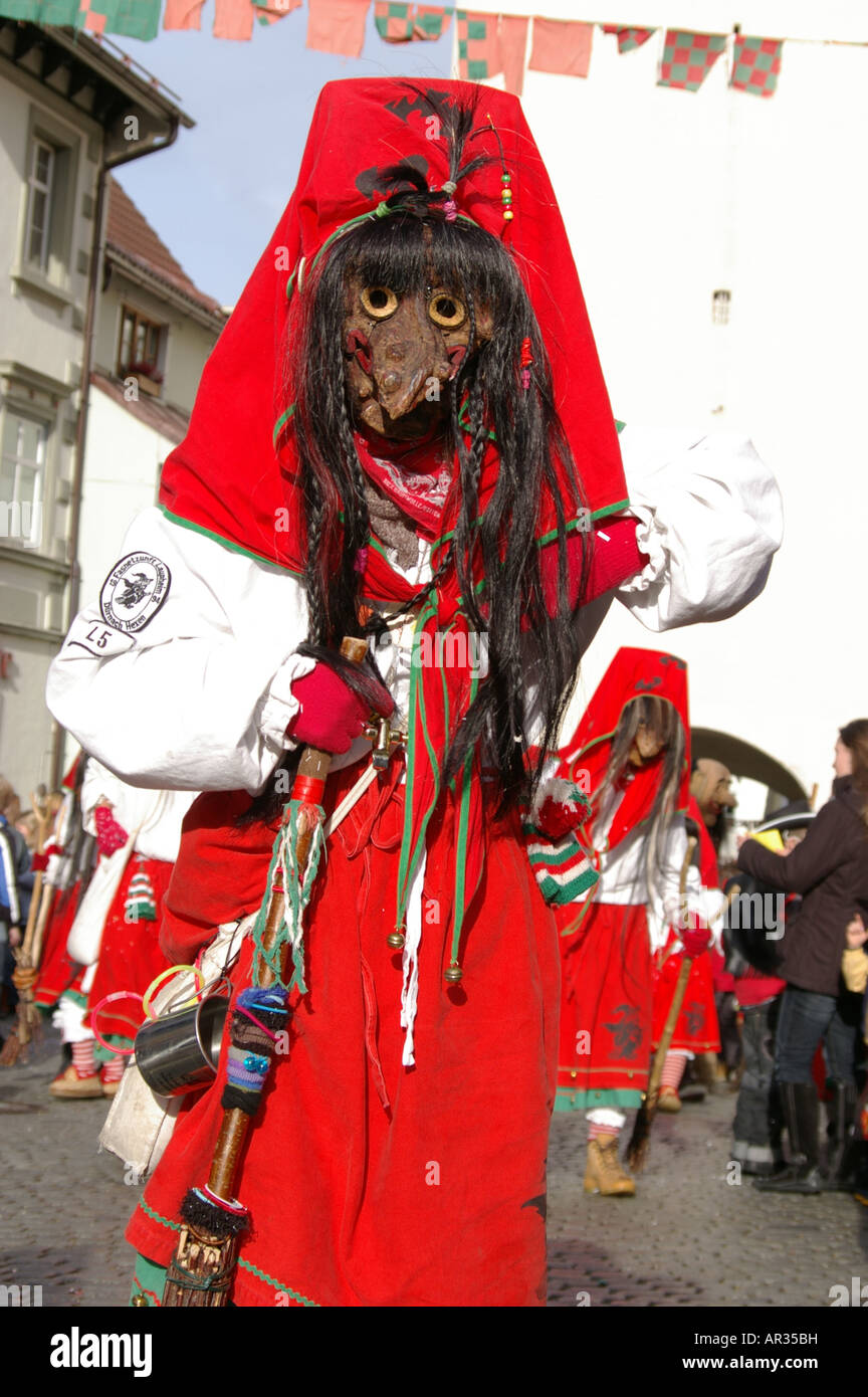 Schwäbischen alemannischen Karneval in Isny Süd Deutschland Schwäbisch Alemannische Fastnacht in Isny Im Allgäu Fasching Fastnacht oder Fasne Stockfoto