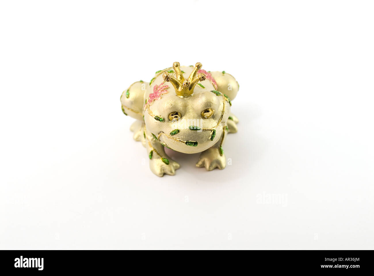 Glücklichen Frosch, der in ein Prinz oder Prinzessin, in verwandelt hat Stockfoto