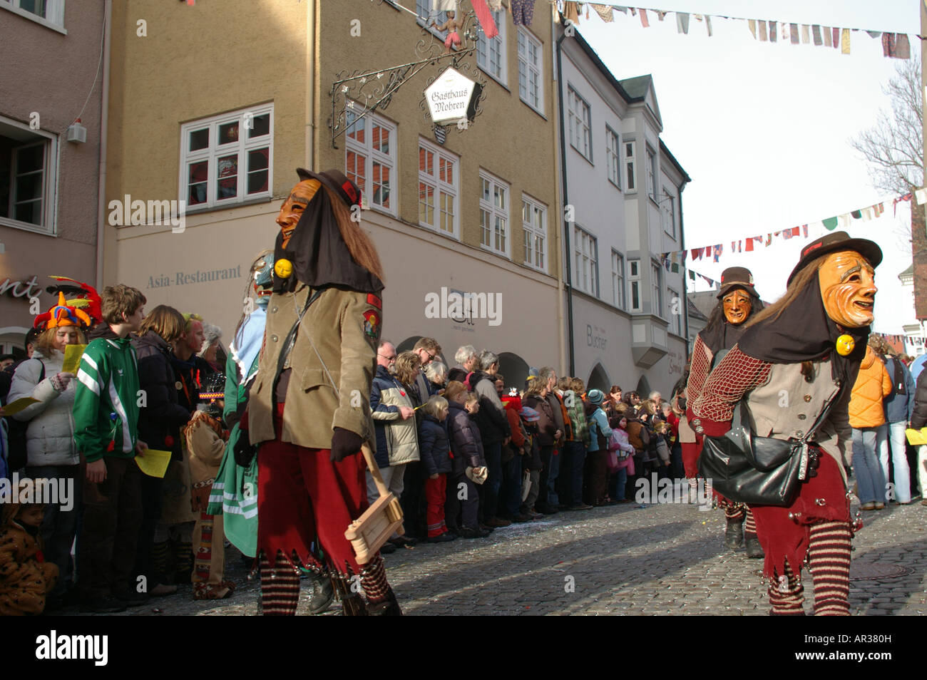 Schwäbischen alemannischen Karneval in Isny Süd Deutschland Schwäbisch Alemannische Fastnacht in Isny Im Allgäu Fasching Fastnacht oder Fasne Stockfoto