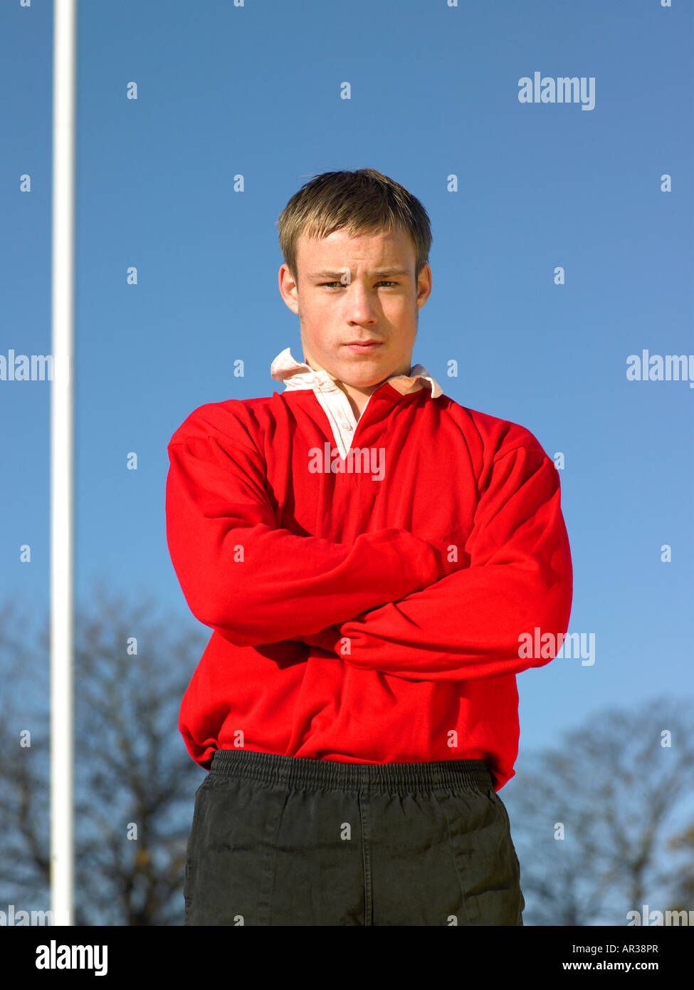 Porträt des Rugby-Spieler Stockfoto