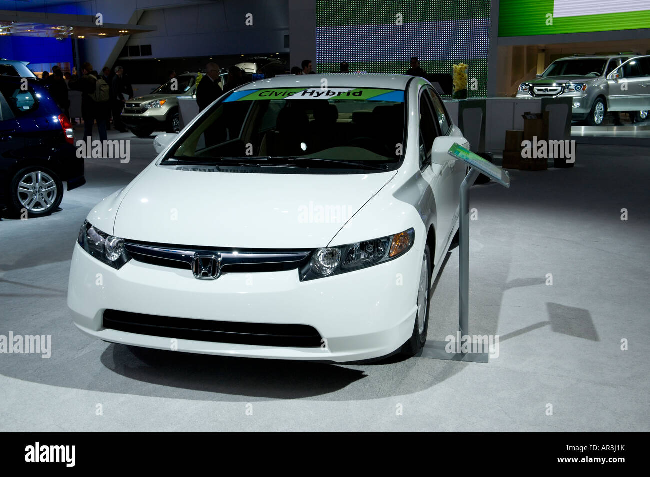 Honda Civic Hybrid-Auto auf der 2008 North American International Auto Show in Detroit Michigan/USA Stockfoto