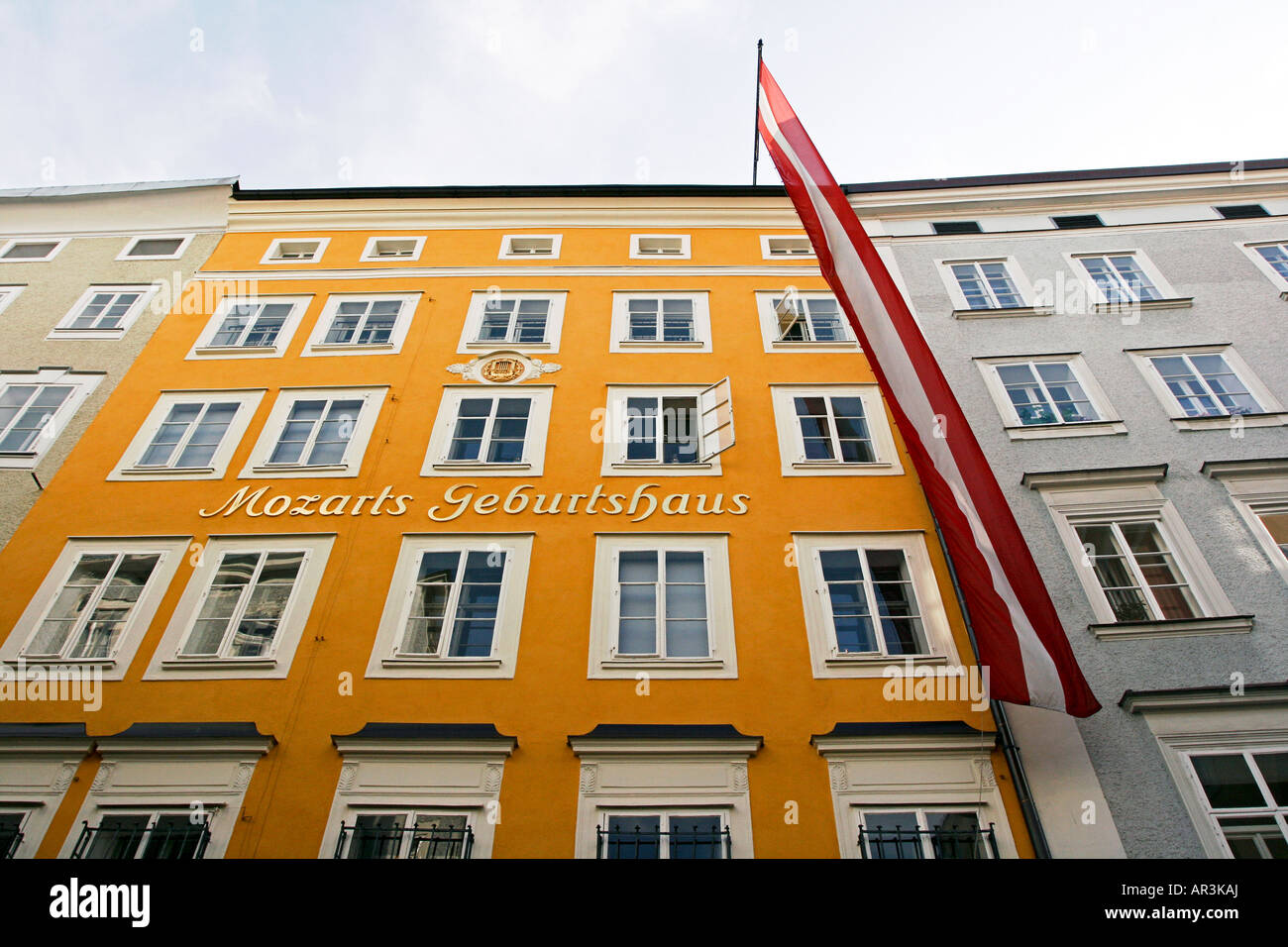 Mozarts Geburtshaus in Salzburg, Österreich Stockfoto