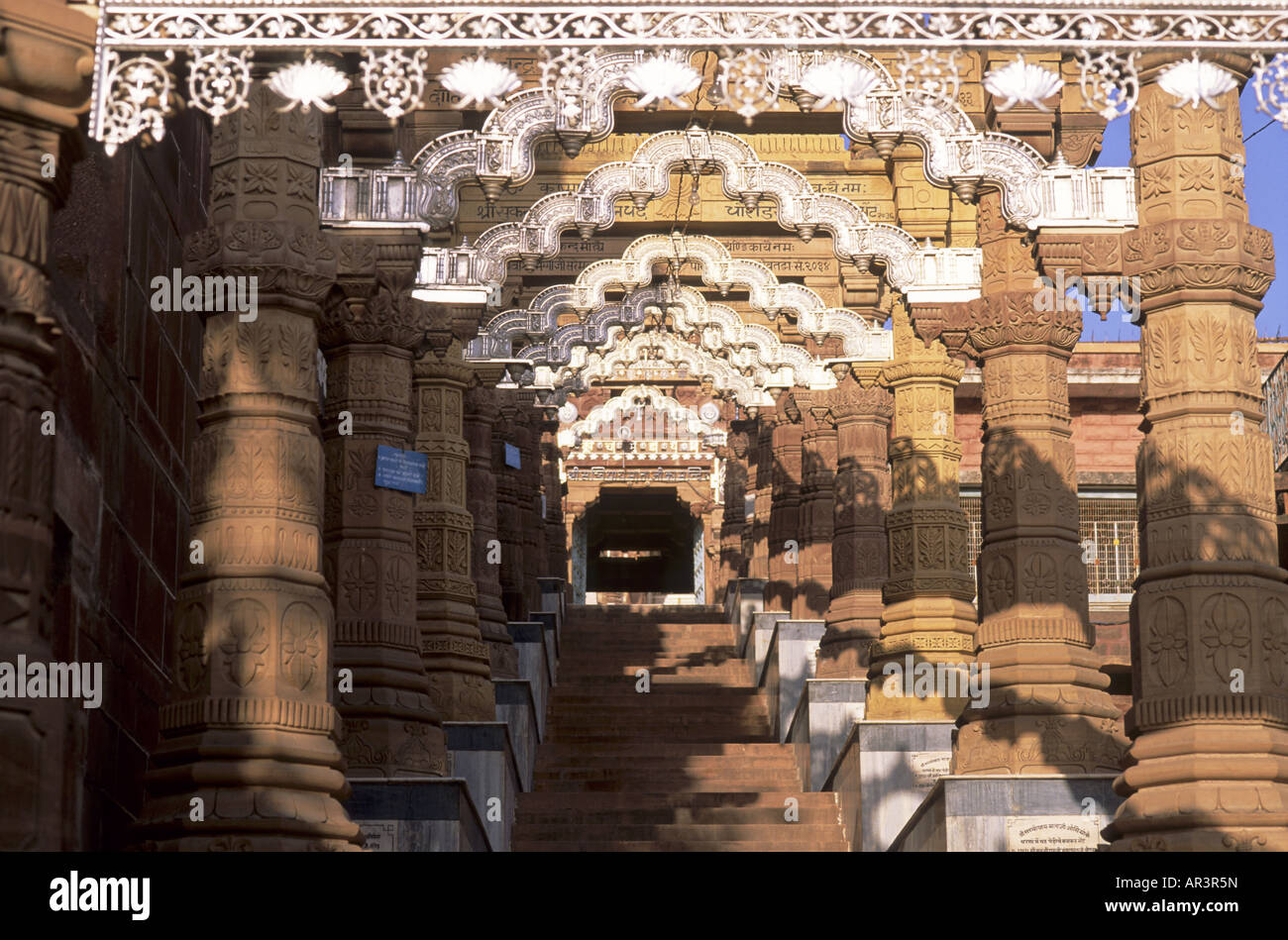 Jain Tempel gewidmet Parshvanatha bei Lodhruva, Jaisalmer IN Stockfoto