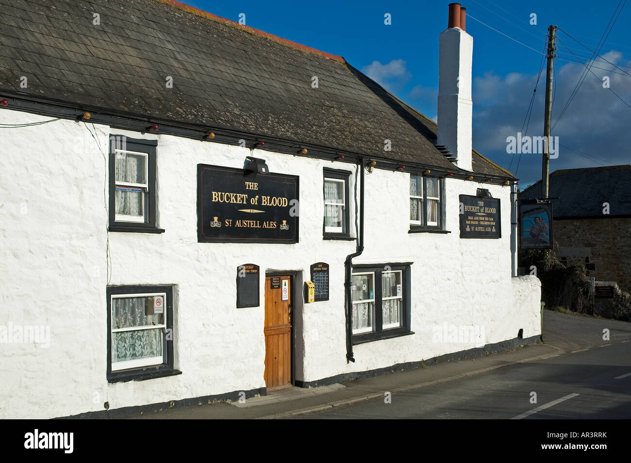 das alte "Eimer mit Blut" Pub am Phillack in der Nähe von Hayle in cornwall Stockfoto