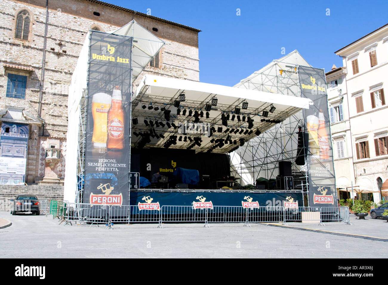 Bühne für Jazz Italien Perugia Stockfoto