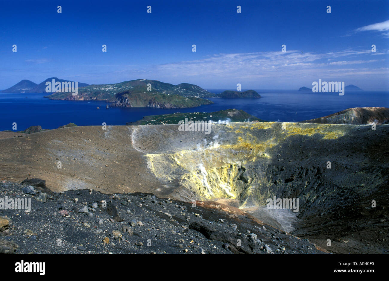 Vulcano Liparic Inseln Italien Stockfoto