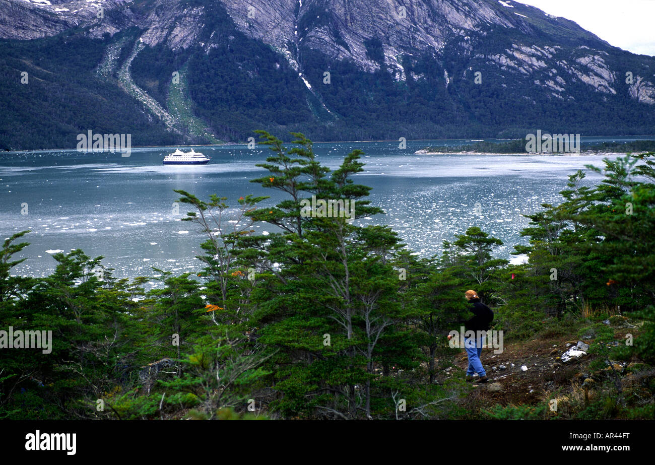 MV Mare Australis in chilenischen Fjorde in Südamerika Stockfoto