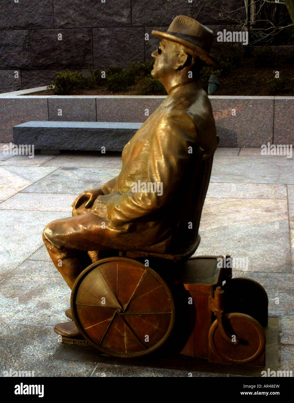 Franklin D Roosevelt-Statue auf dem FDR Memorial in Washington Stockfoto