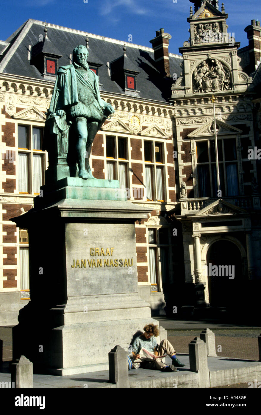 Utrecht Denkmal Graf Graaf jan van Nassau 1535-1606. Jan VI van Nassau. Graaf van Nassau-Dillenburg Stockfoto