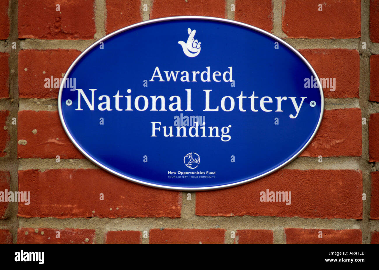 Nationale Lotterie Award Zeichen Stockfoto