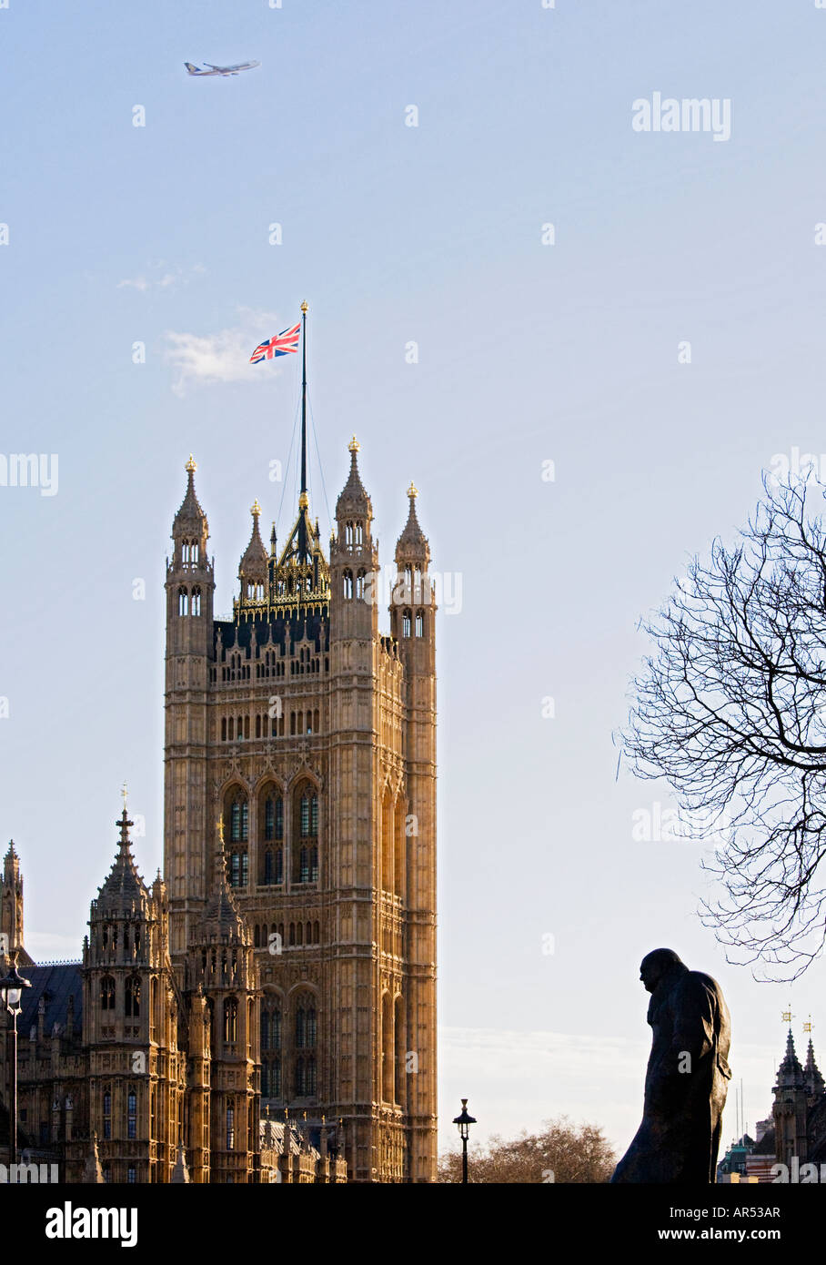 Victoria Tower im House of Parlament, Palace of Westminster, London, England, Vereinigtes Königreich Stockfoto