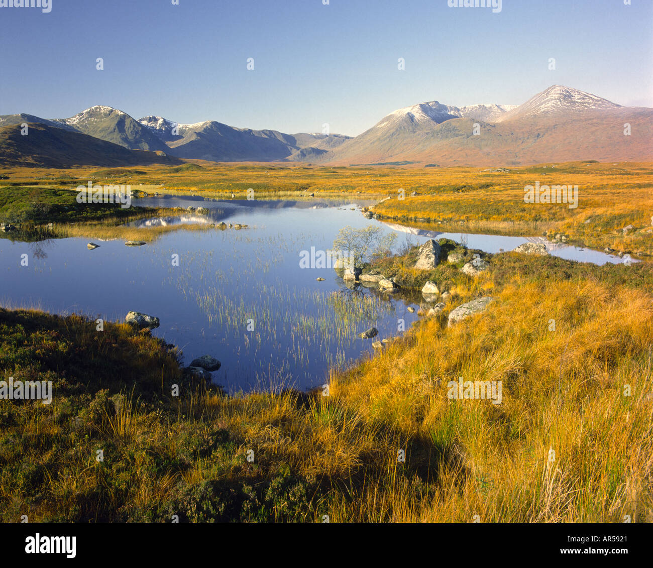 Rannoch Moor Schottland man Na h Achlaise im Herbst GPLM 1126 Stockfoto