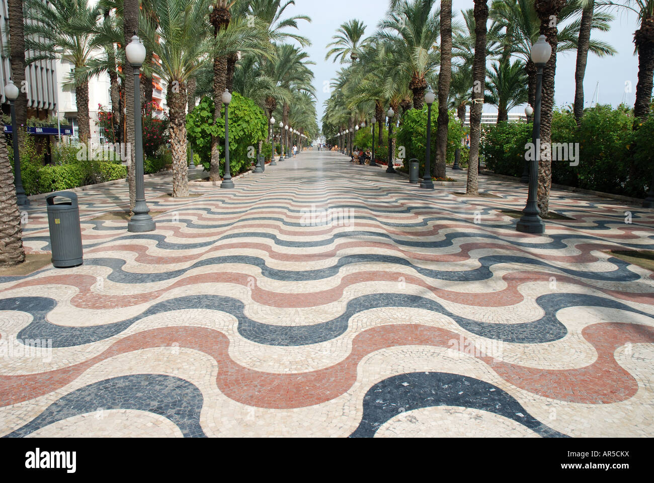 Explanada de Espana in Alicante, Spanien Stockfoto
