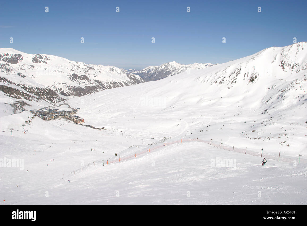 Pas De La Casa-Andorra-GrandValira Stockfoto