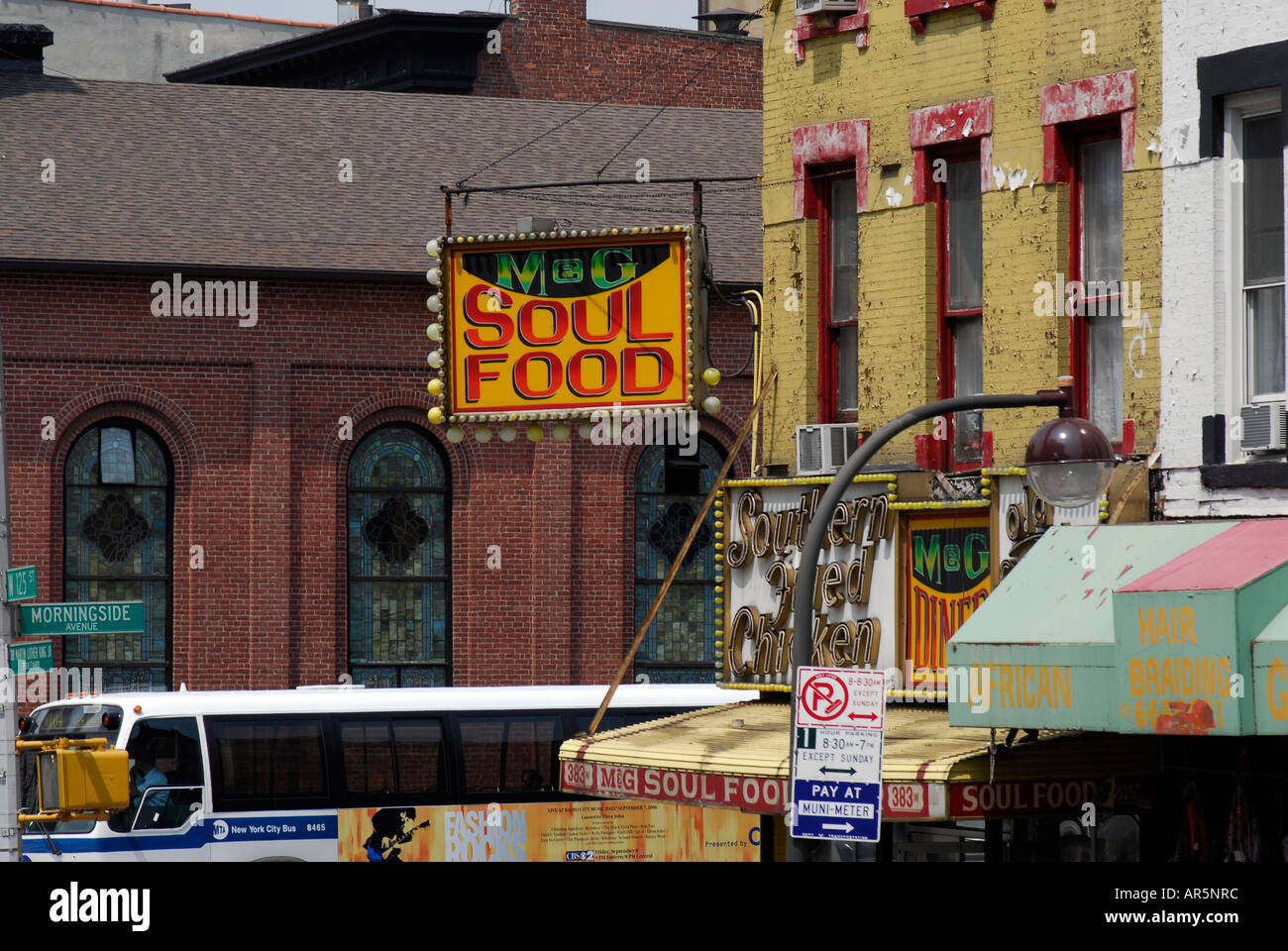 Soul Food südlichen Brathähnchen Diner Dr Martin Luther King Boulevard Harlem New York USA Stockfoto