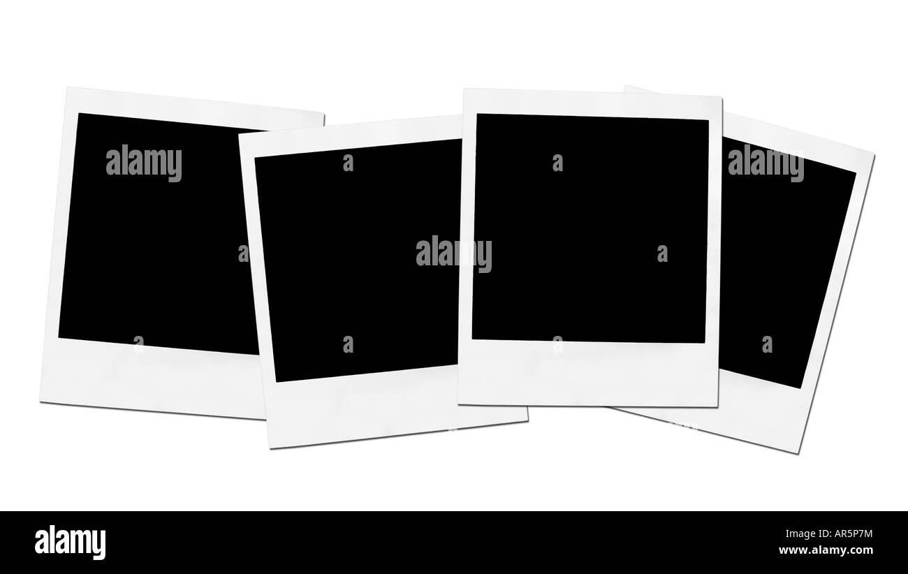 Bild einer Polaroids Front isoliert auf weiß Stockfoto