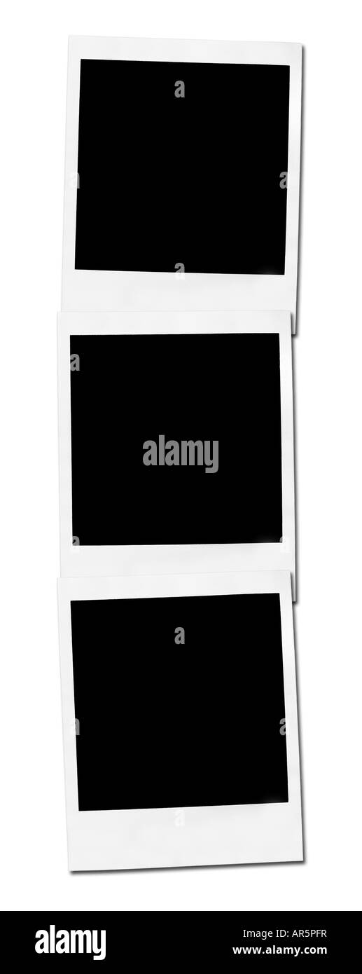 Bild einer Polaroids Front isoliert auf weiß Stockfoto