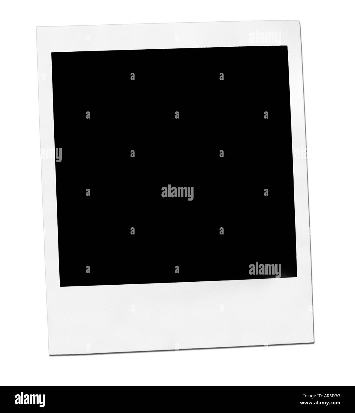 Bild einer Polaroids Front isoliert auf weiß Stockfoto