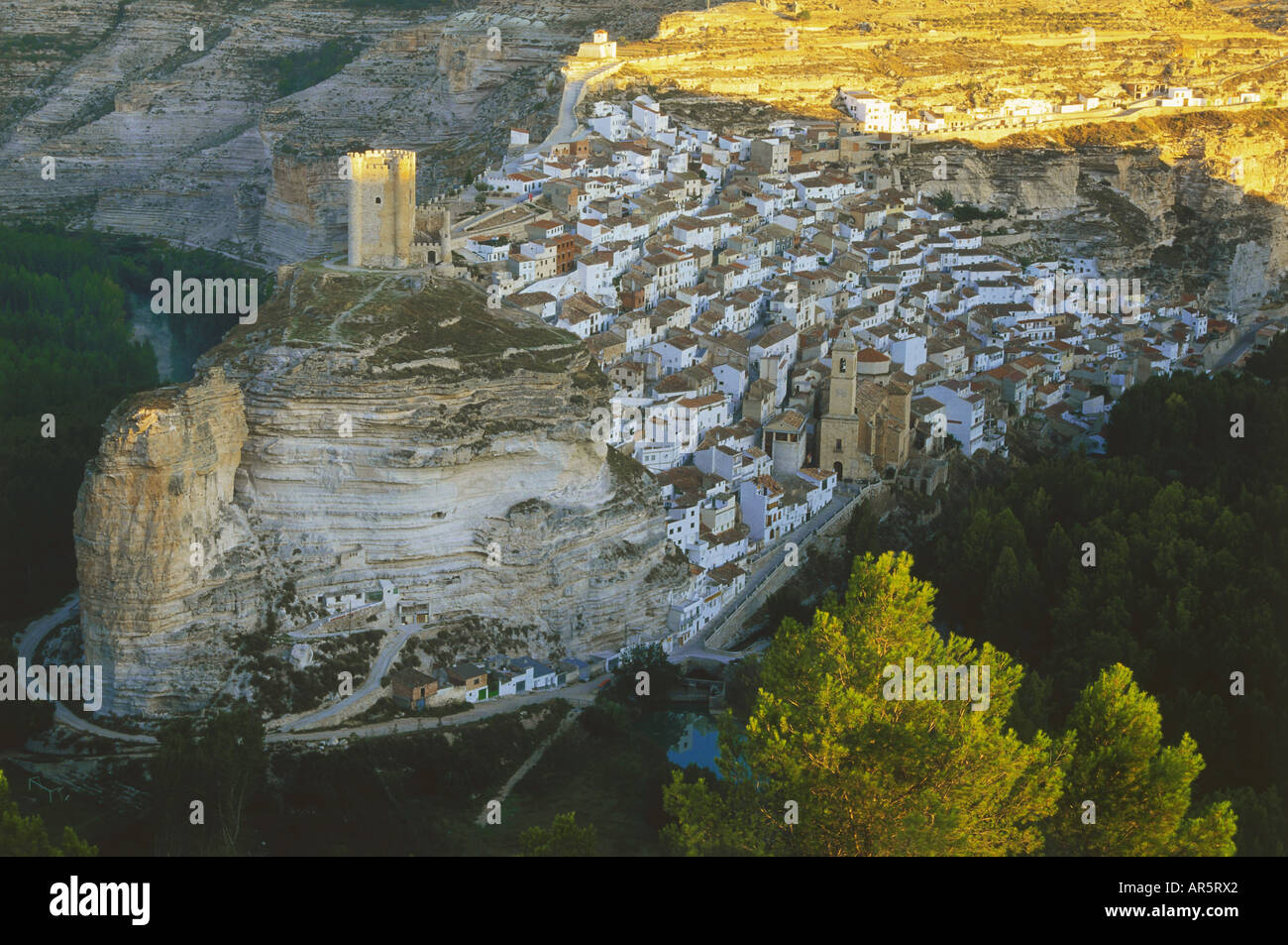 Júcar Tal, Alcala del Júcar, Provinz Albacete, Castilla La Mancha, Spanien Stockfoto