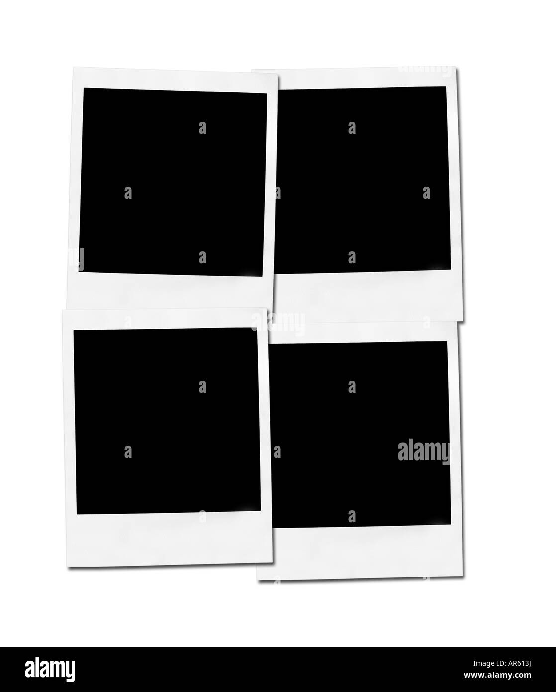 Bild einer Polaroids Front isoliert auf weiß Stockfoto