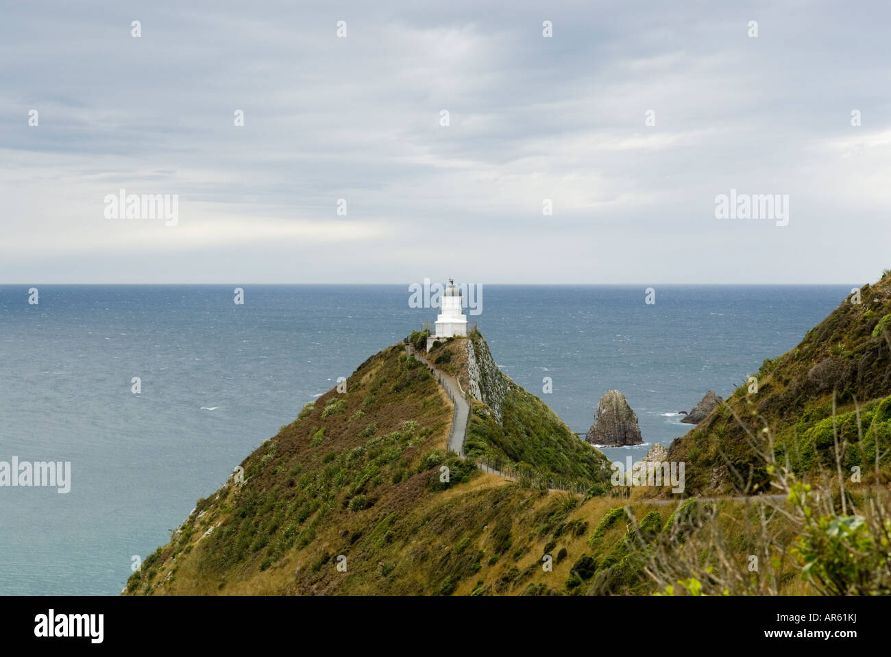 Nugget Point und Leuchtturm in der Catlins Region des neuen Neuseelands Südinsel Stockfoto