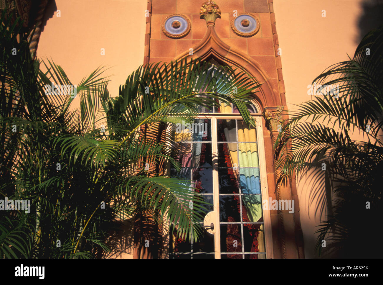 Sarasota Florida John Ringling Hause Außenfenster ca Dzan ca d'zan Touristenattraktion Stockfoto