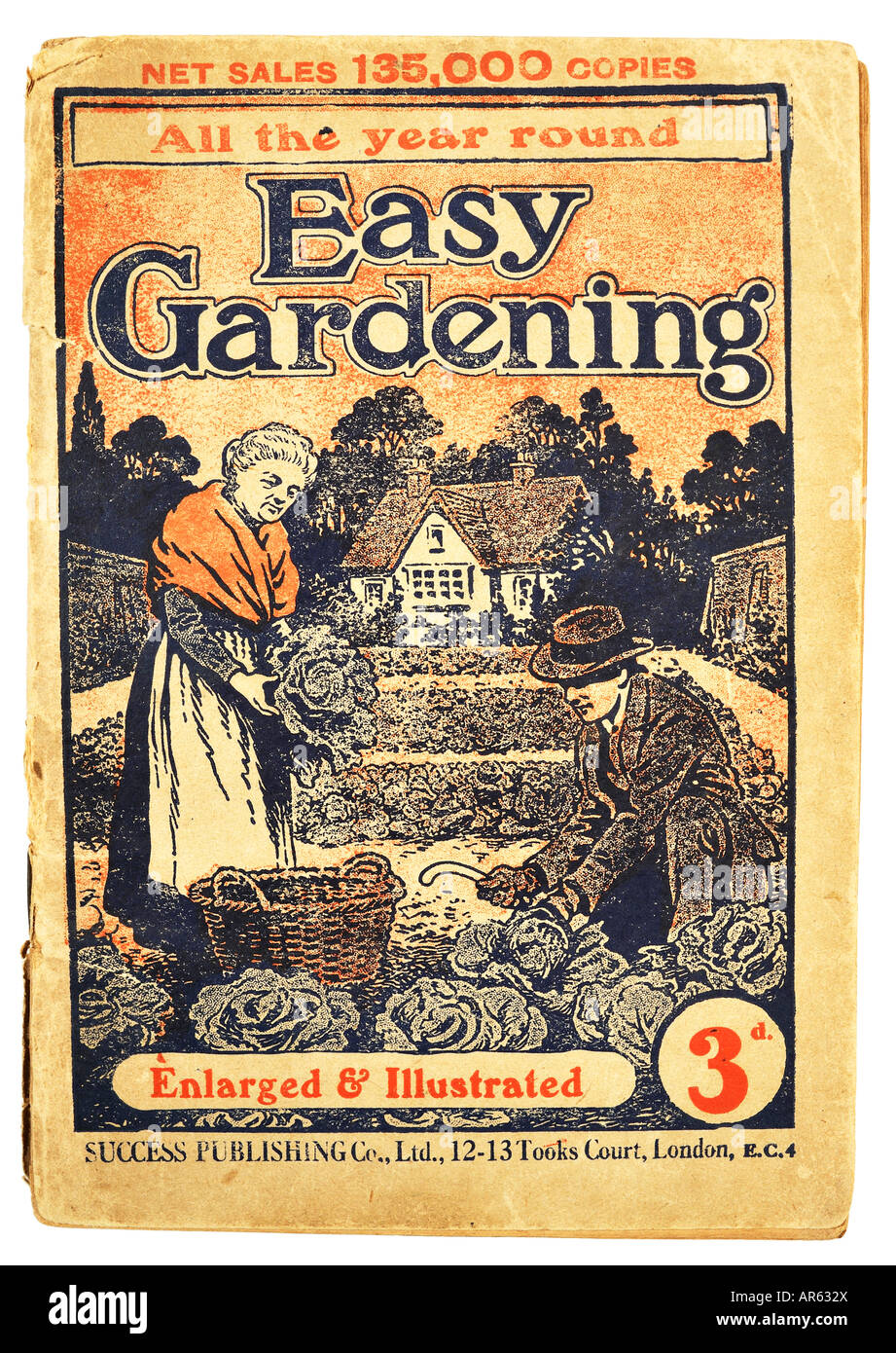 Leichte Gartenarbeit Buch 1900er Jahren nur zu redaktionellen Zwecken Stockfoto