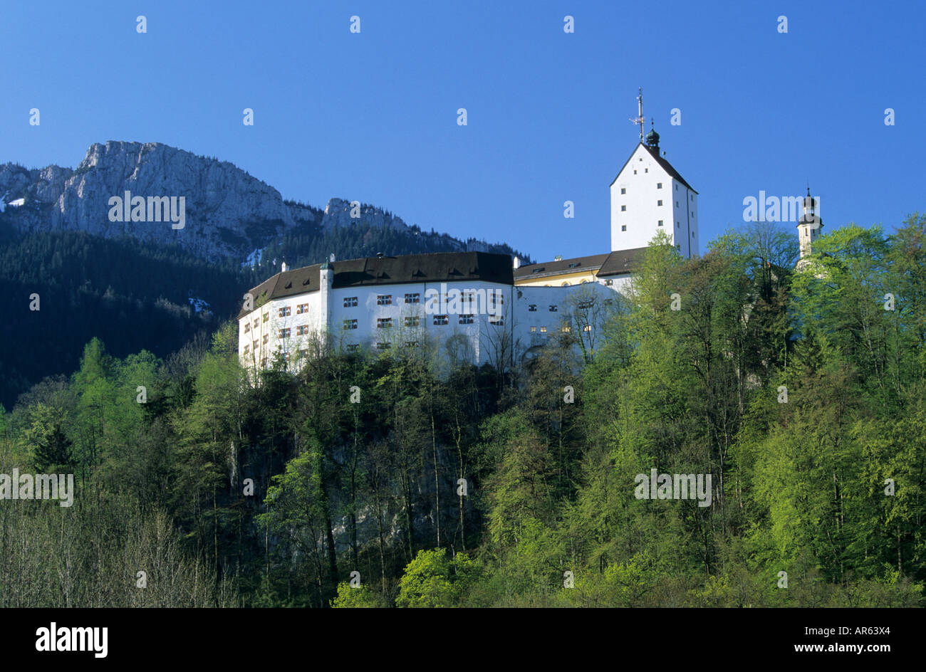Schloss Hohenaschau, Aschau, Chiemgau, Upper Bavaria, Bayern, Deutschland Stockfoto