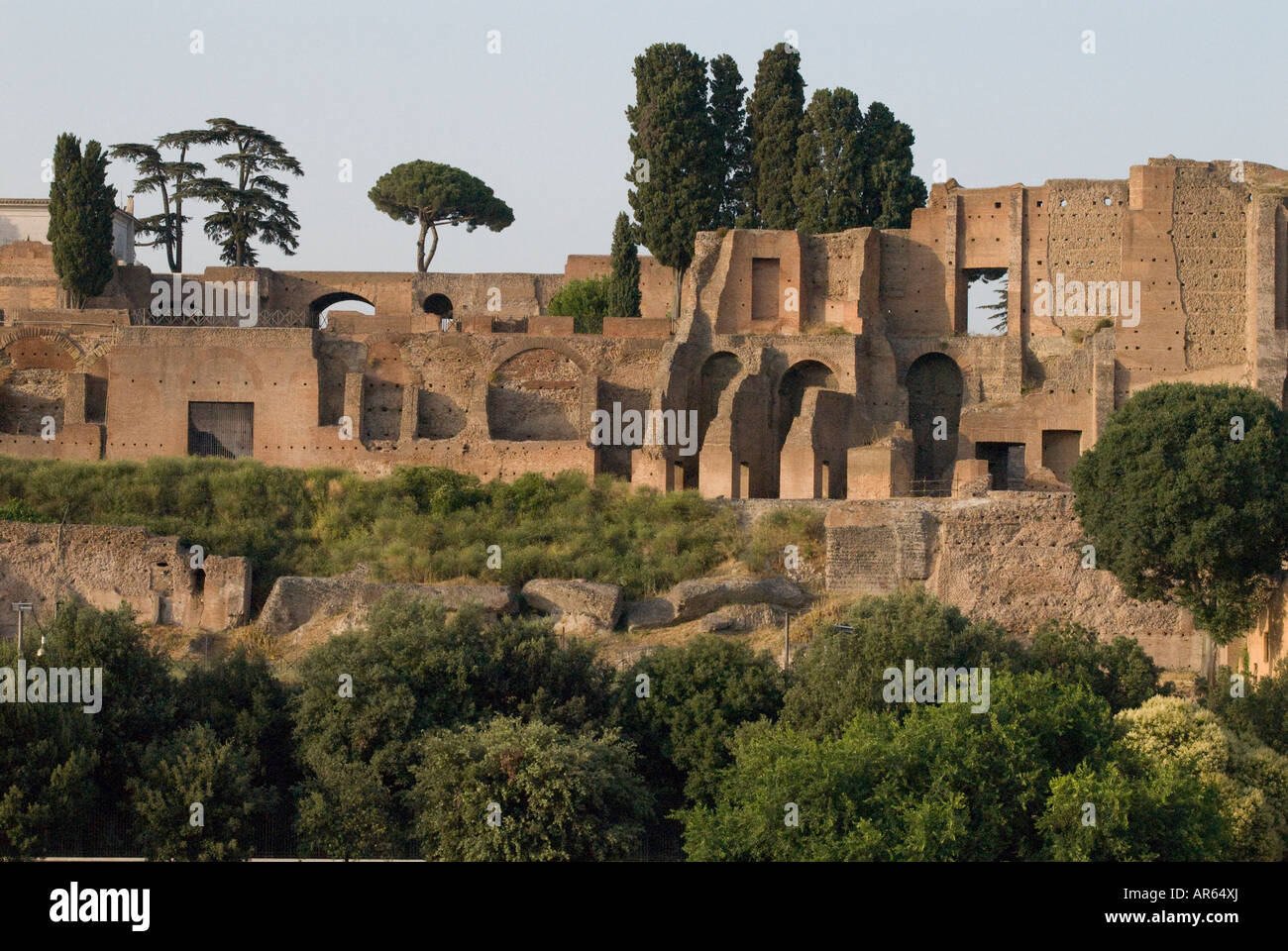 Die Ruinen des Circus Maximus (Circo Massimo) Stockfoto