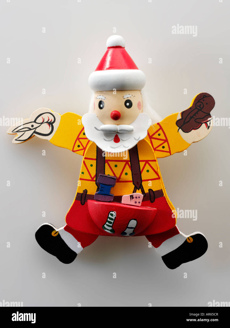 festliche hölzernen "Weihnachtsmann" Stockfoto