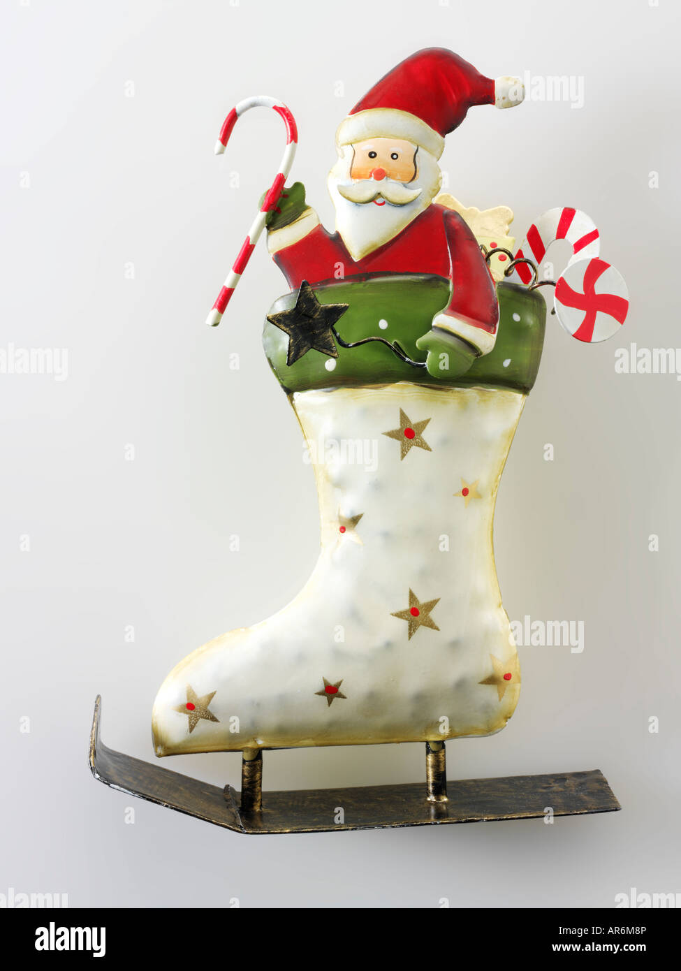 festliche hölzernen "Weihnachtsmann" Stockfoto