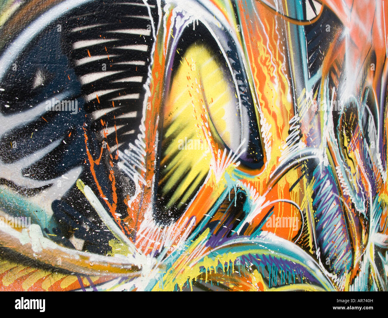 Graffiti-Wand gemalt Stockfoto