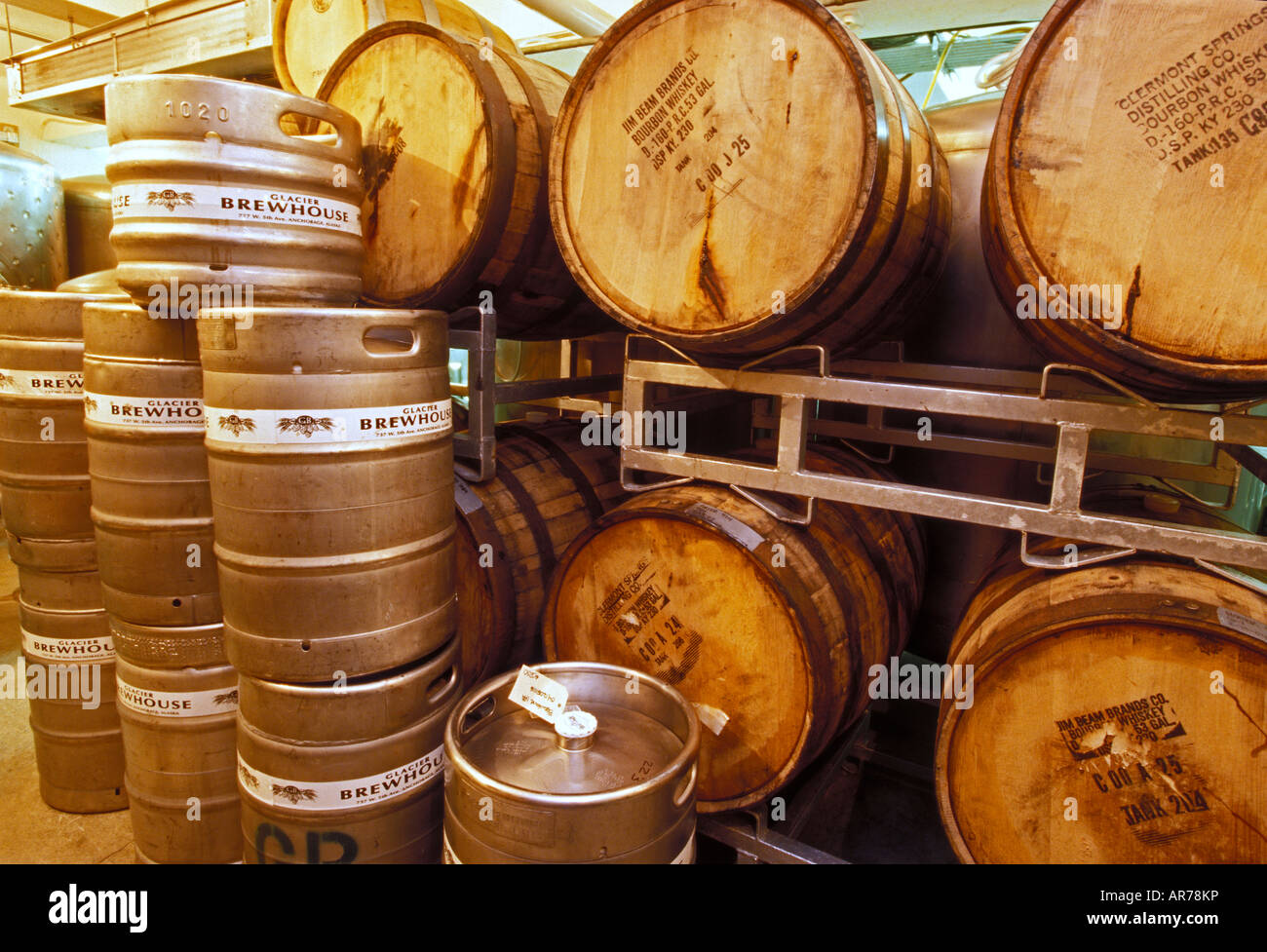 Gletscher Sudhaus Keller Anchorage in Alaska Stockfoto