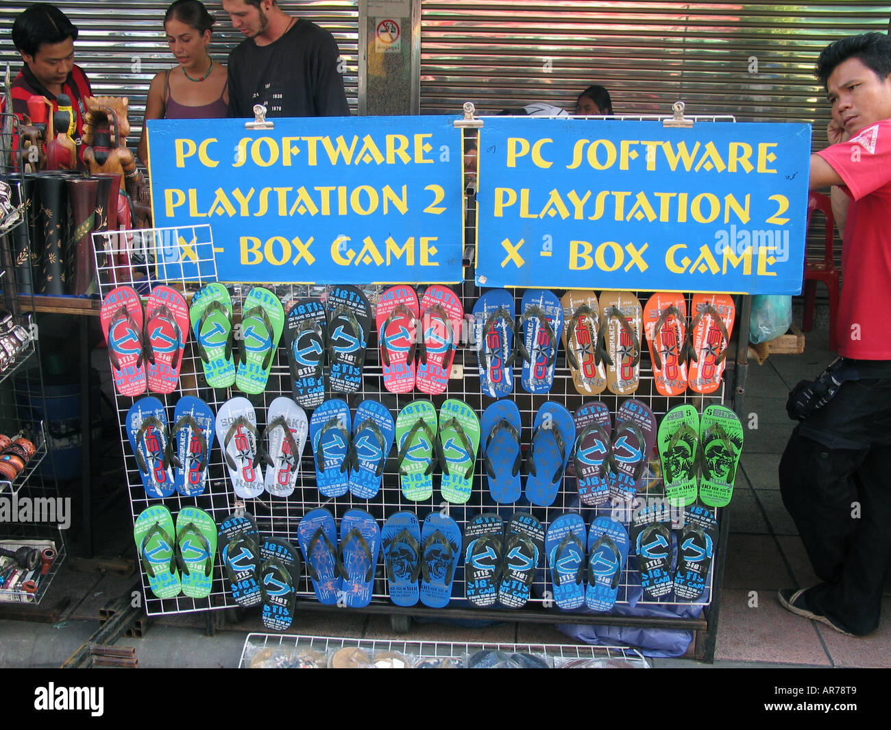 Khao San Straße Verkäufer Shop Stockfoto