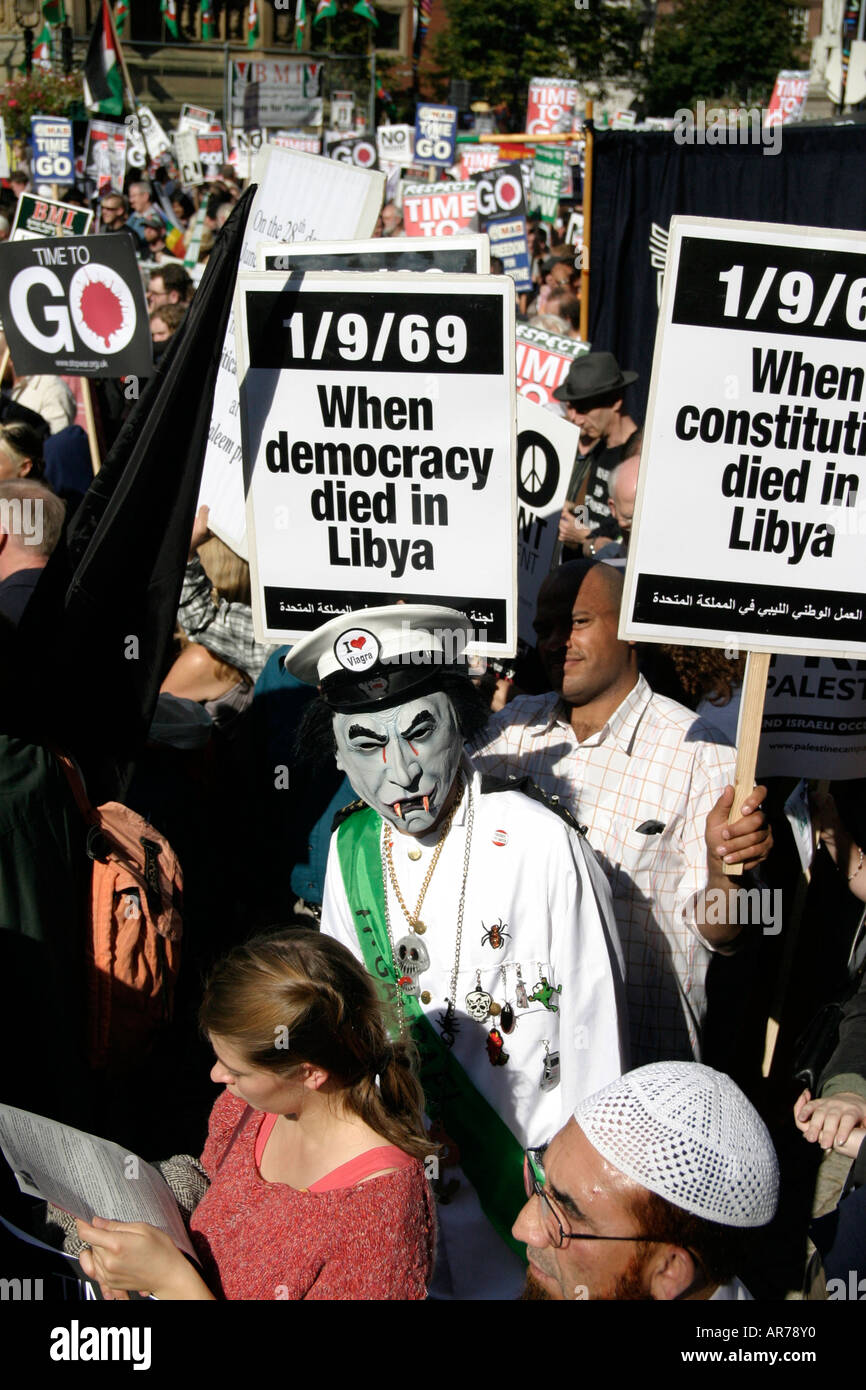 Anti-Irak-Krieg-Demo in Manchester UK Stockfoto