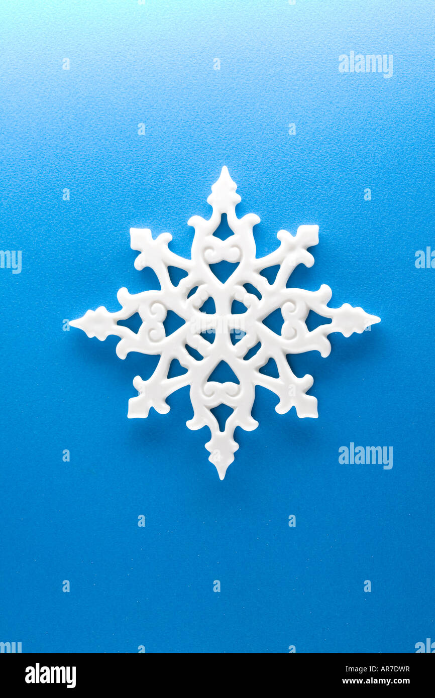 einfachen Schneeflocke Ornament für Weihnachten Stockfoto