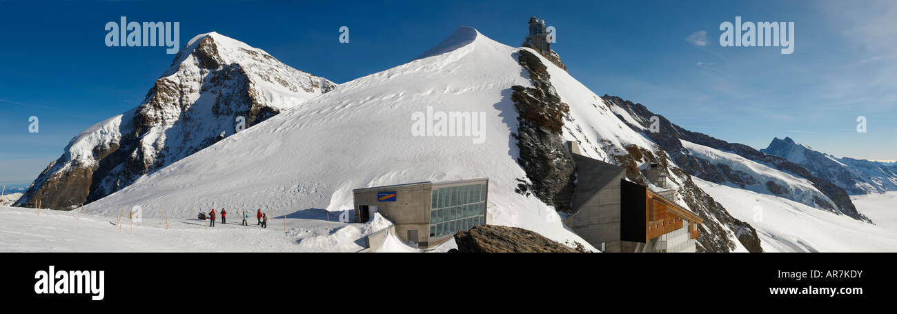 Jungfraujoch Observatorium. Top Of Europe. Berner Oberland, Schweizer Alpen, Schweiz Stockfoto