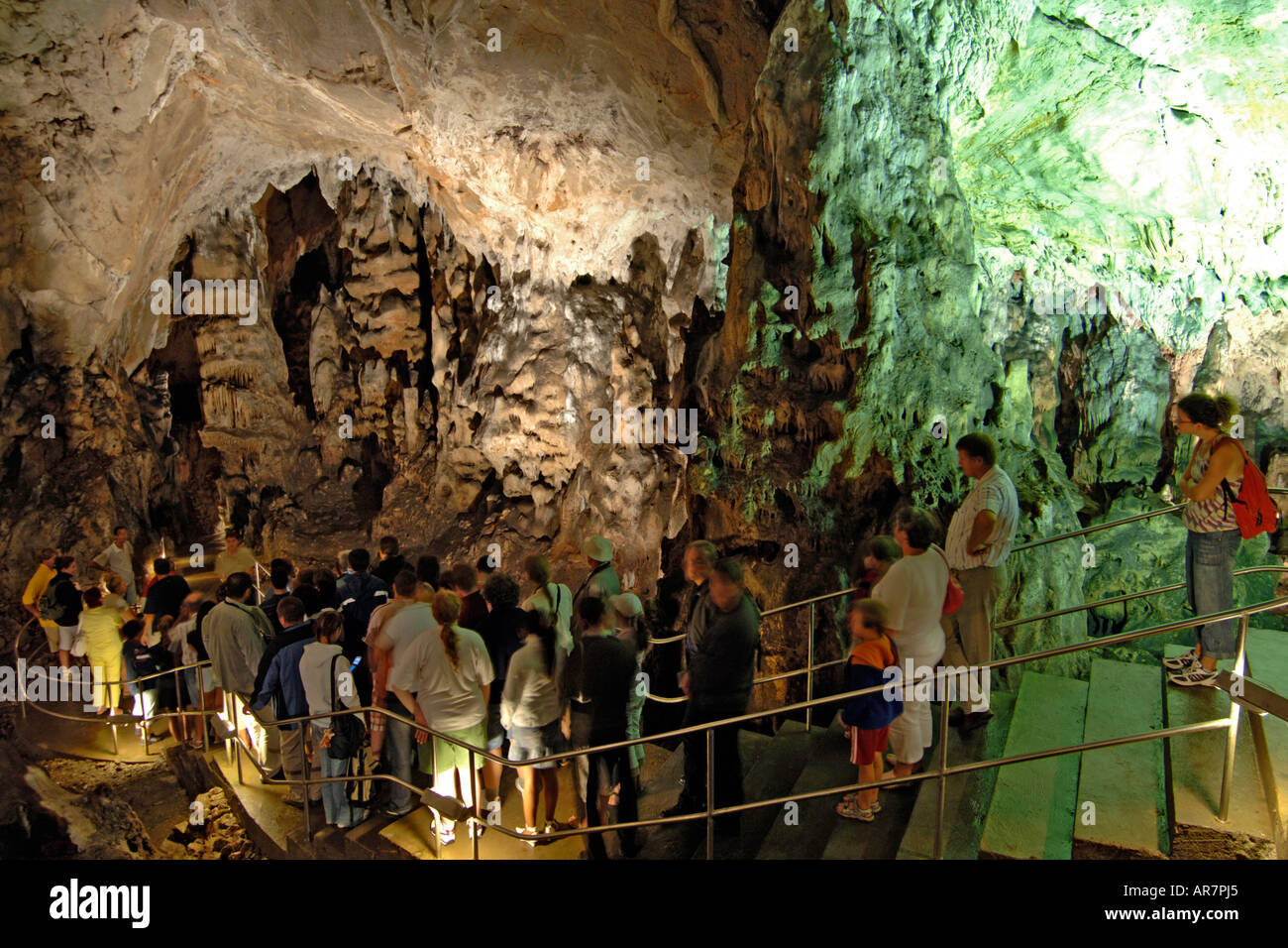 Innenministerium die Baradla Domica Höhlensystem in Aggtelek National park welcher Stradles die Grenze zwischen Ungarn und der Slowakei. Stockfoto