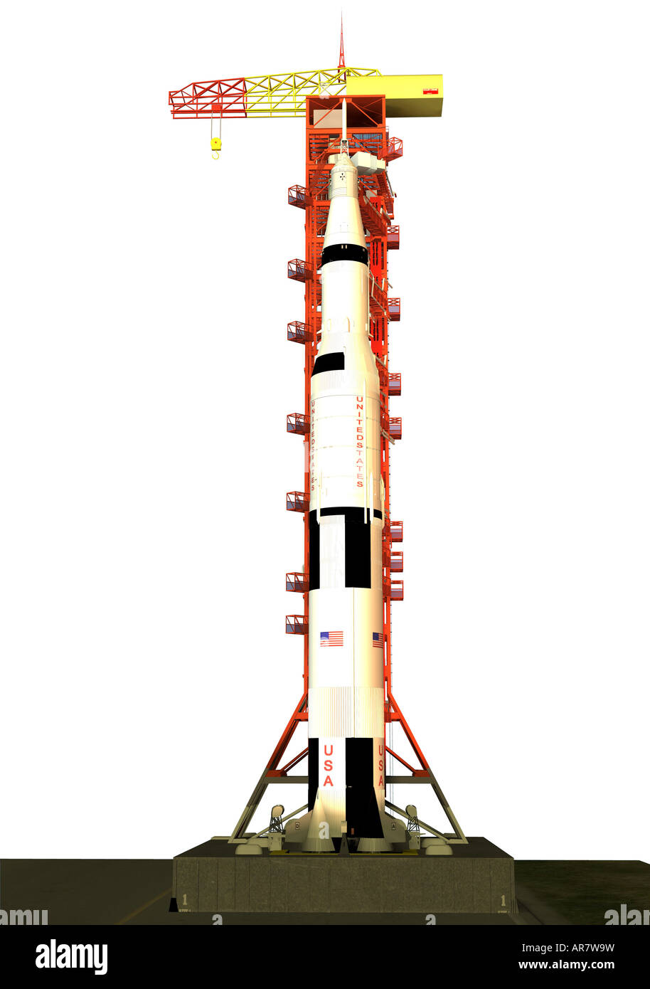 Saturn V-Rakete starten Komplex Stockfoto