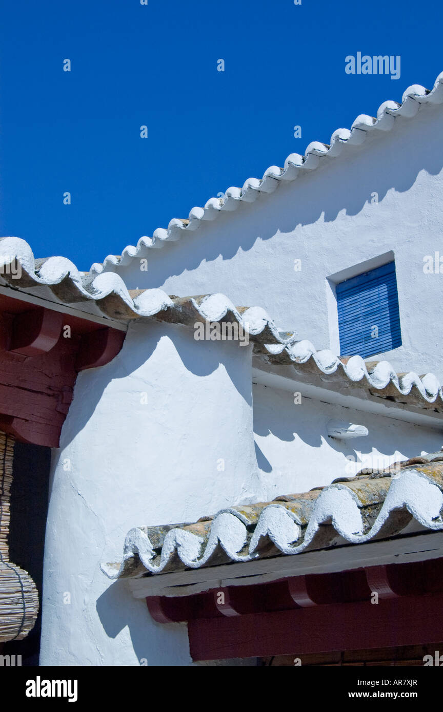 Fragment des Gasthauses "Venta del Quichote", Puerto Lapice, La Mancha, Spanien Stockfoto