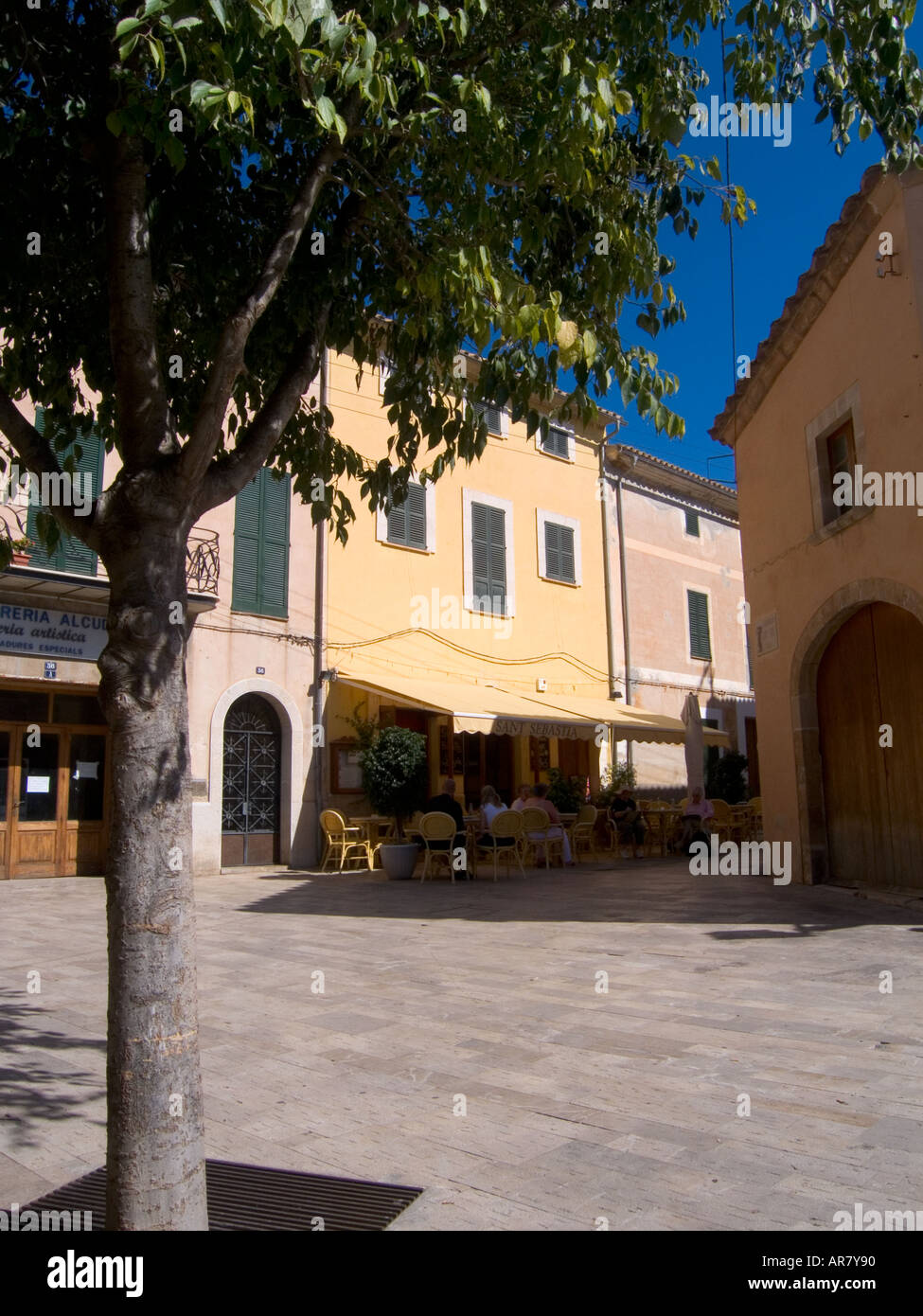 Straße Cafe in Alcudia Stockfoto