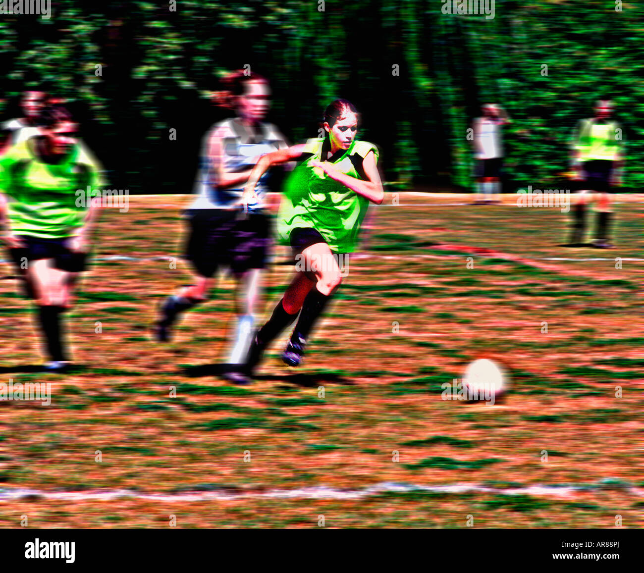 Fußball-Spiel Stockfoto