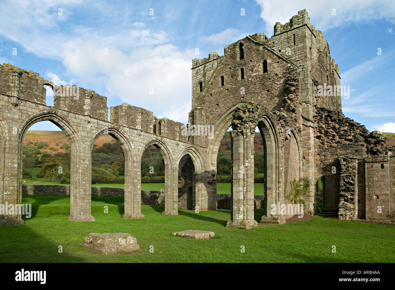 Die Ruinen von Llanthony Abbey Llanthony Wales UK Stockfoto