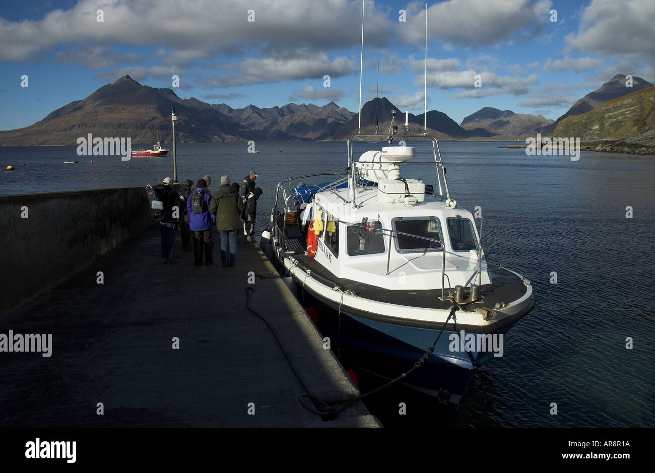 Bella Jane Bootsfahrt von Elgol, Loch Coruisk im Herzen von der Cuillens Stockfoto