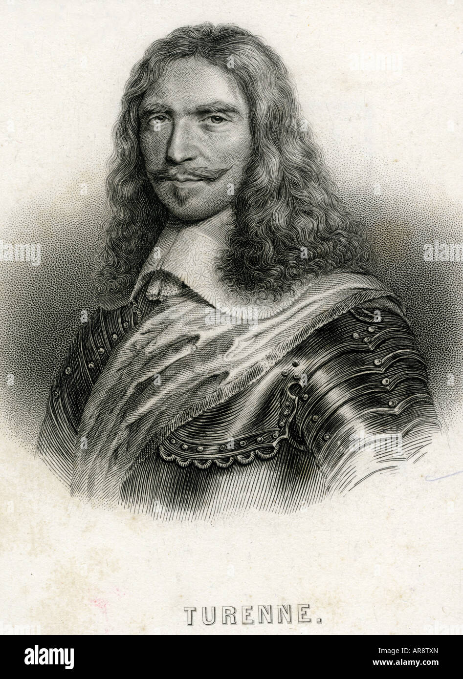 Turenne, Henri de la Tour d'Auvergne, Vicomte de, 11.9.1611 - 27.7.1675, französischer General, Porträt, Stahlstich, 19. Jahrhundert, nach dem zeitgenössischen Bild, Artist's Urheberrecht nicht gelöscht werden Stockfoto