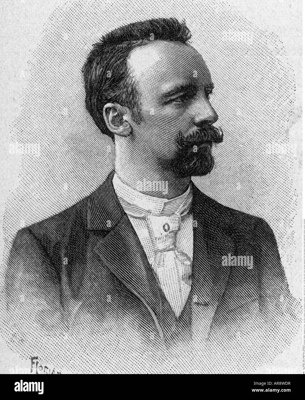 Zahn, Ernst, 24.1.1867 - 12.2.1952, Schweizer Schriftsteller / Autor, halbe Länge, Gravur von Florian, Stockfoto