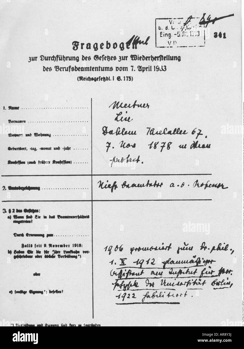 Wiederherstellung des berufsbeamtentums -Fotos und -Bildmaterial in