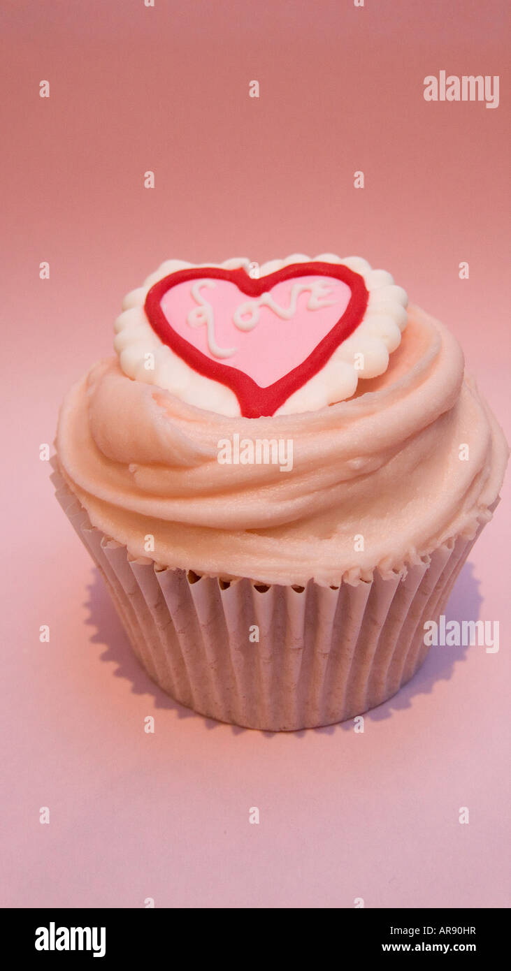 Valentine s Day cupcake Stockfoto