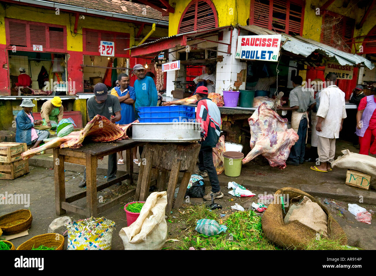 ZOMA MARKT - ANTANANARIVO - MADAGASKAR - AFRIKA Stockfoto