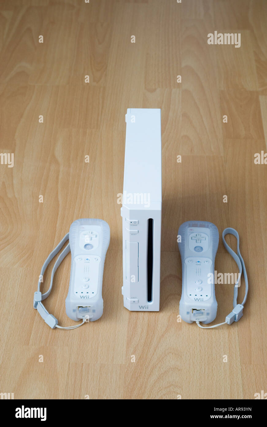 Nintendo Wii-Wireless Controller Handsets und Konsole Stockfoto